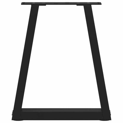 Gambe per Tavolo da Pranzo a V 2 pz Nero 38x(42-43,3)cm Acciaio - homemem39