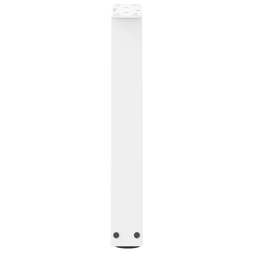 Gambe per Tavolo Pranzo a V 2 pz Bianco 38x(42-43,3)cm Acciaio - homemem39