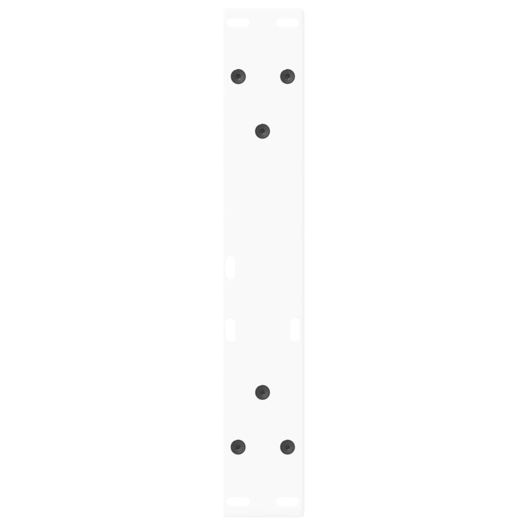 Gambe per Tavolo Pranzo a V 2 pz Bianco 38x(42-43,3)cm Acciaio - homemem39