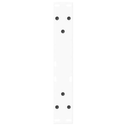 Gambe per Tavolo Pranzo a V 2 pz Bianco 38x(42-43,3)cm Acciaio - homemem39