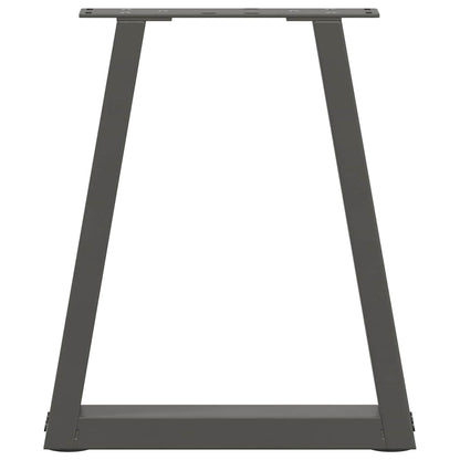 Gambe Tavolo Pranzo a V 2 pz Antracite 38x(42-43,3)cm Acciaio - homemem39