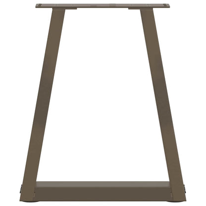 Gambe per Tavolo Pranzo a V 2pz Naturale 38x(42-43,3)cm Acciaio - homemem39