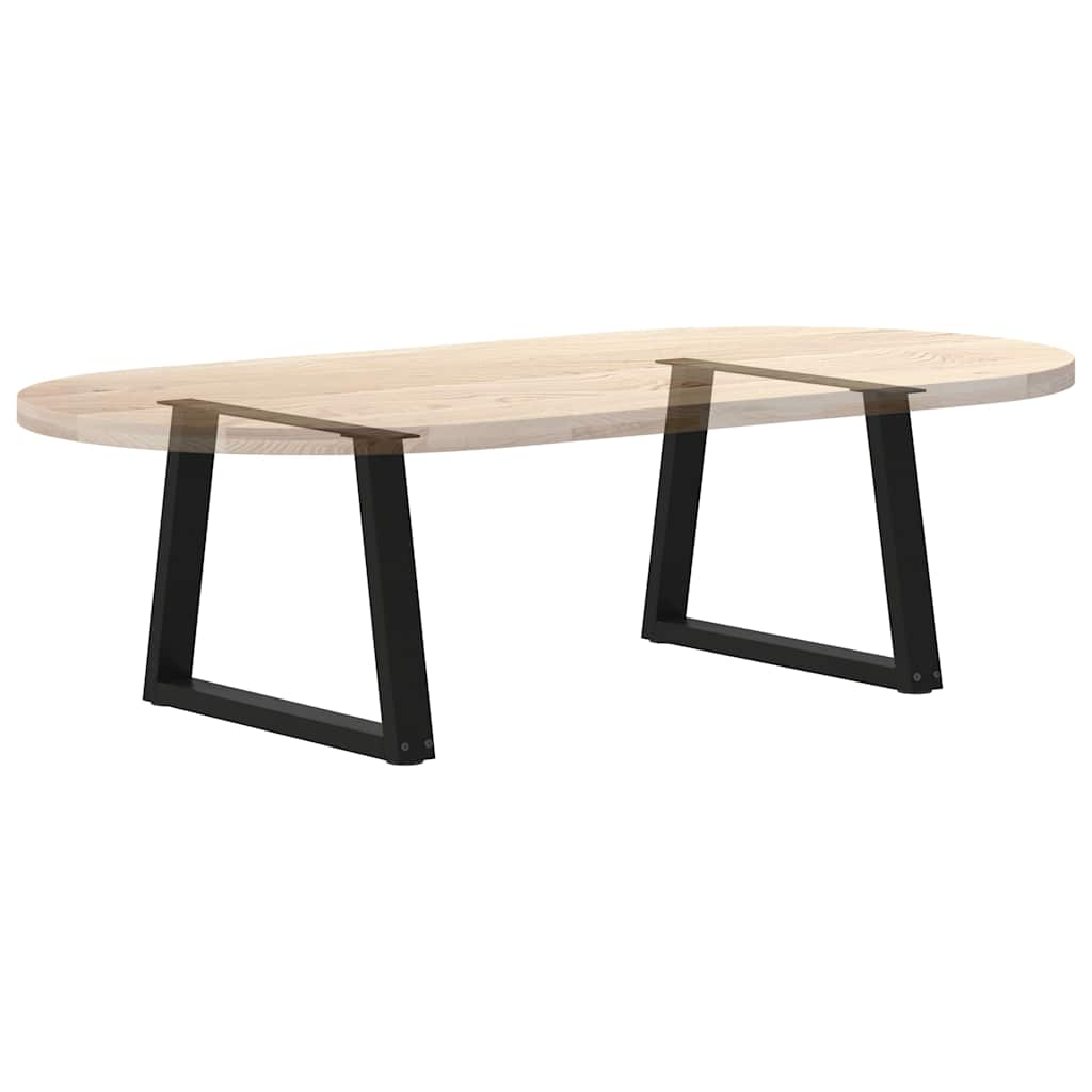 Gambe per Tavolino da Caffè forma V 2 pz Nere 50x(42-43,3) cm