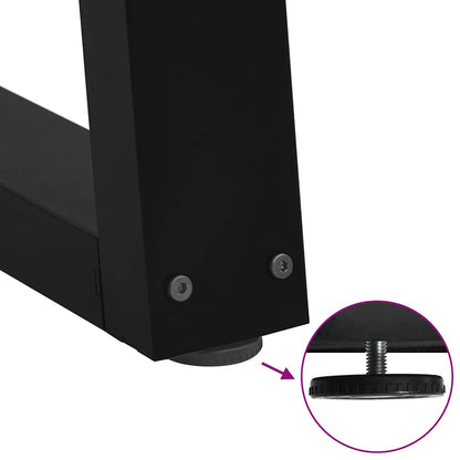 Gambe per Tavolo da Pranzo a V 2 pz Nero 50x(42-43,3)cm Acciaio - homemem39