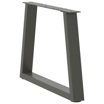 Gambe Tavolo Pranzo a V 2 pz Antracite 50x(42-43,3)cm Acciaio - homemem39