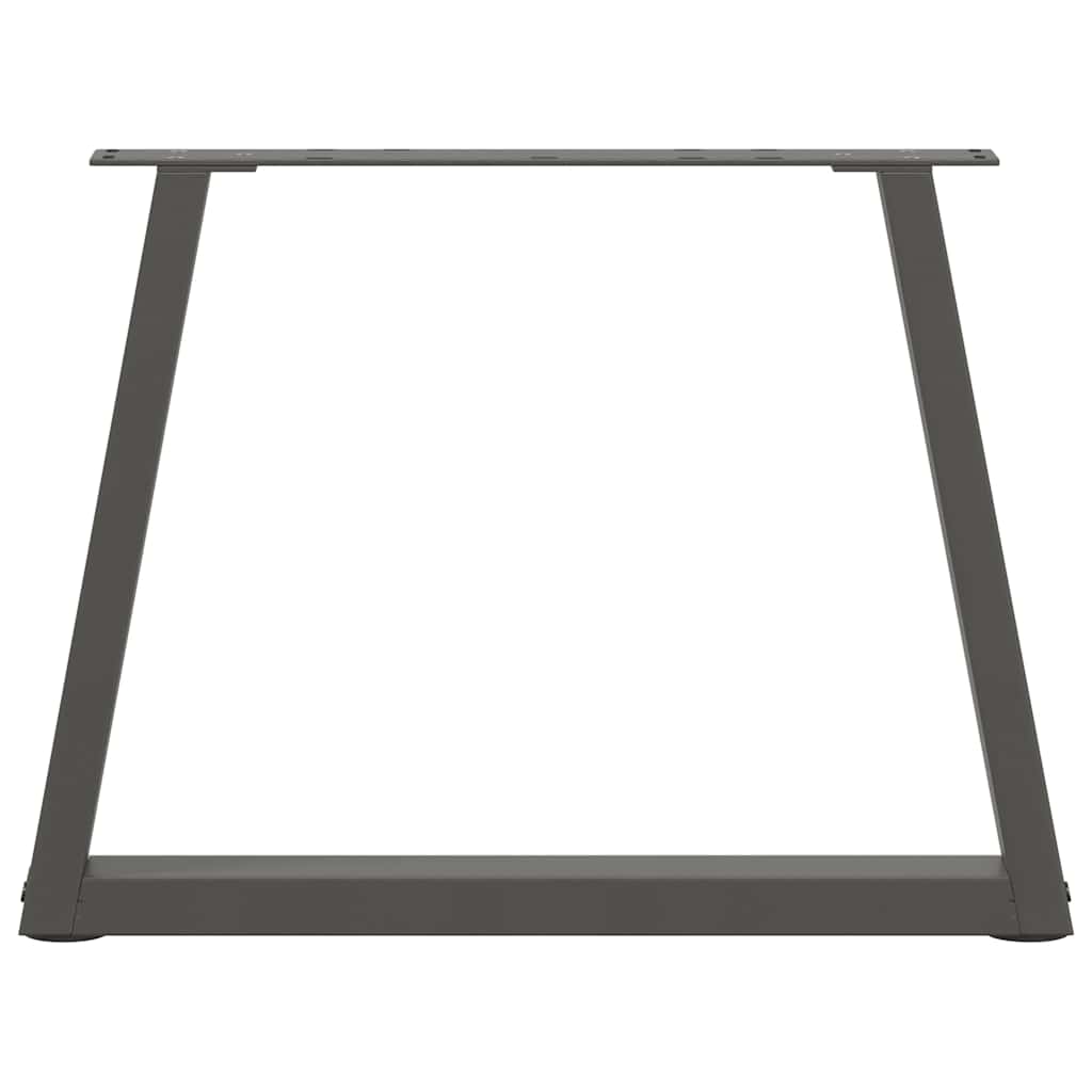 Gambe Tavolino da Caffè forma V 2 pz Antracite 50x(42-43,3) cm