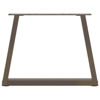 Gambe per Tavolo Pranzo a V 2pz Naturale 50x(42-43,3)cm Acciaio - homemem39