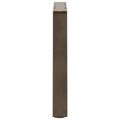 Gambe per Tavolo Pranzo a V 2pz Naturale 50x(42-43,3)cm Acciaio - homemem39