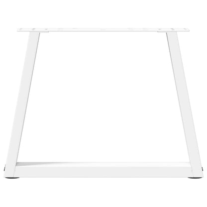 Gambe per Tavolo Pranzo a V 2 pz Bianco 60x(42-43,3)cm Acciaio - homemem39