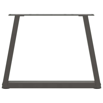 Gambe Tavolino da Caffè forma V 2 pz Antracite 60x(42-43,3) cm