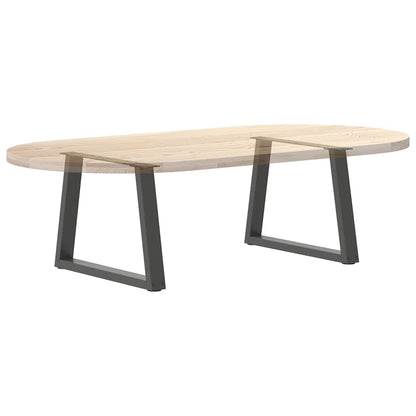 Gambe Tavolino da Caffè forma V 2 pz Antracite 60x(42-43,3) cm
