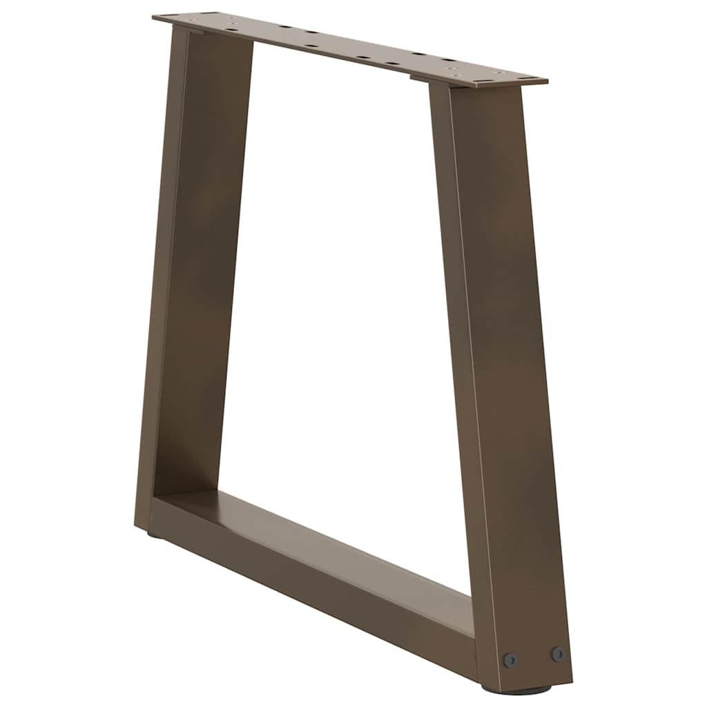 Gambe per Tavolo Pranzo a V 2pz Naturale 60x(42-43,3)cm Acciaio - homemem39
