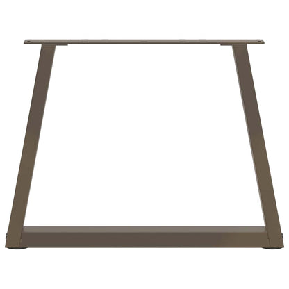 Gambe per Tavolo Pranzo a V 2pz Naturale 60x(42-43,3)cm Acciaio - homemem39