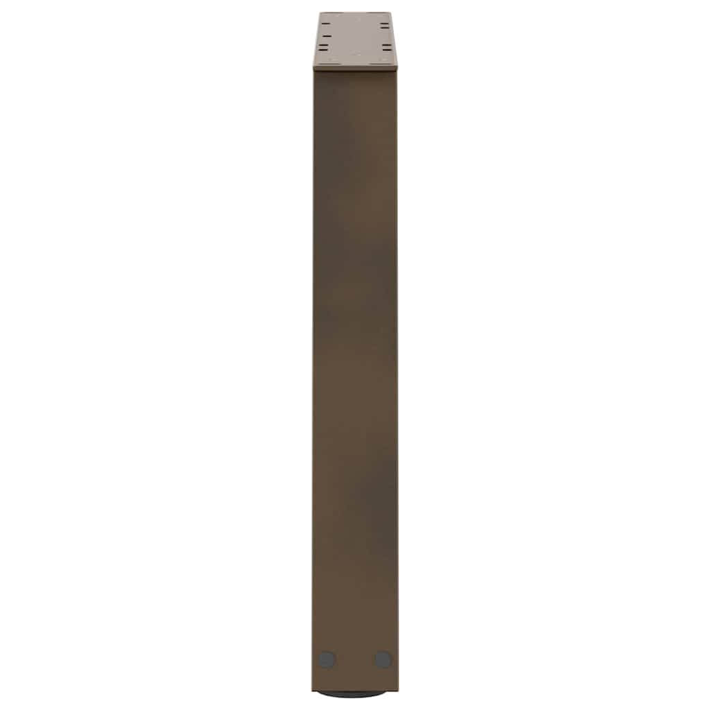 Gambe per Tavolo Pranzo a V 2pz Naturale 60x(42-43,3)cm Acciaio - homemem39