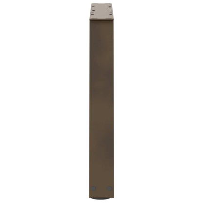 Gambe per Tavolo Pranzo a V 2pz Naturale 60x(42-43,3)cm Acciaio - homemem39