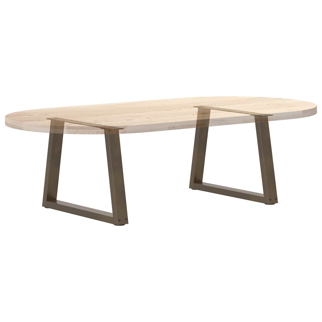 Gambe per Tavolo Pranzo a V 2pz Naturale 60x(42-43,3)cm Acciaio - homemem39