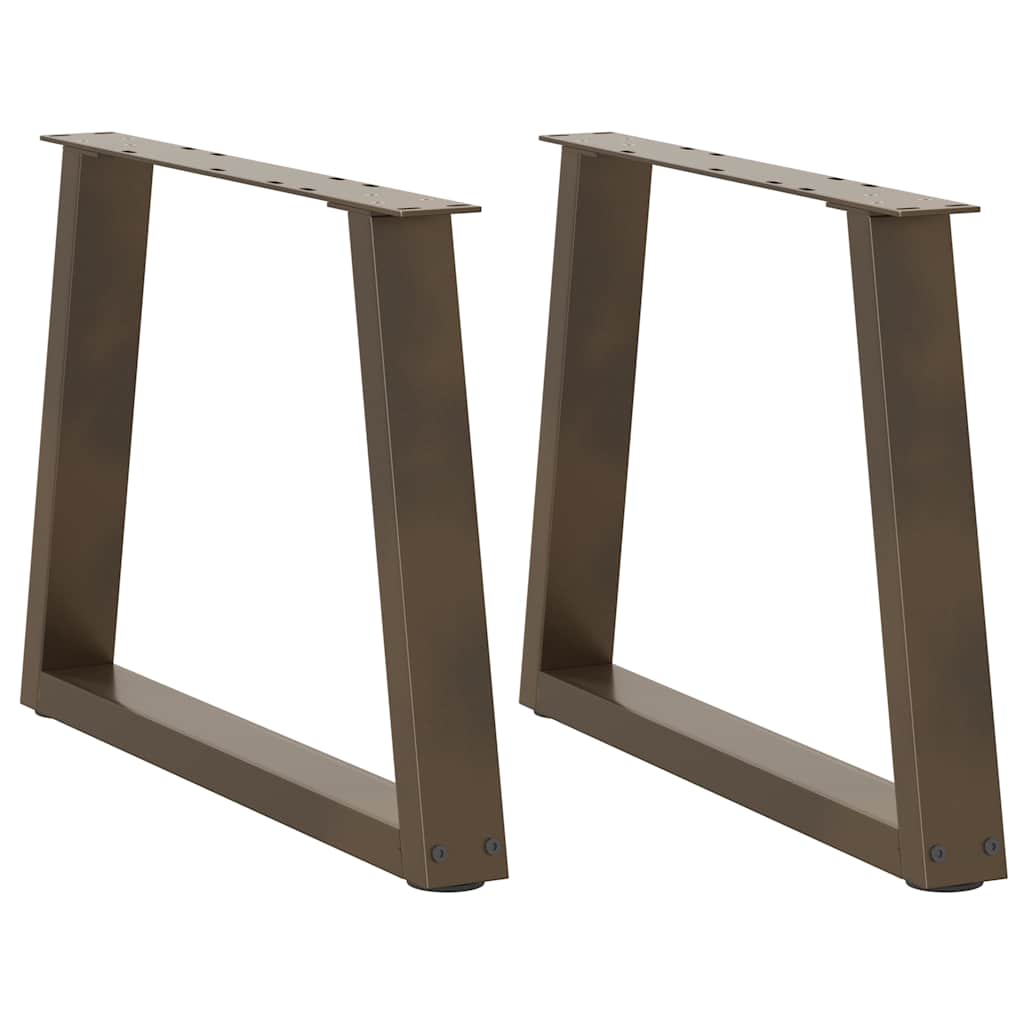 Gambe per Tavolo da Pranzo a V 2 pz Nero 70x(42-43,3)cm Acciaio - homemem39