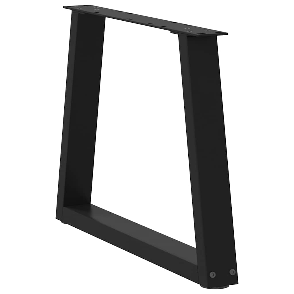 Gambe per Tavolo da Pranzo a V 2 pz Nero 70x(42-43,3)cm Acciaio - homemem39