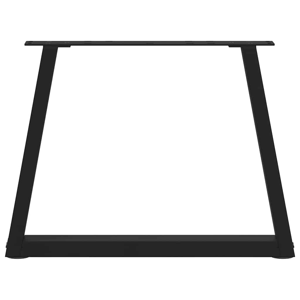 Gambe per Tavolo da Pranzo a V 2 pz Nero 70x(42-43,3)cm Acciaio - homemem39