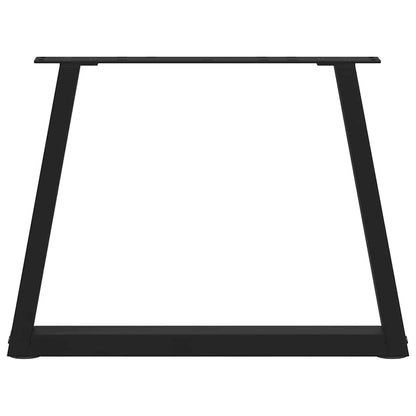 Gambe per Tavolo da Pranzo a V 2 pz Nero 70x(42-43,3)cm Acciaio - homemem39