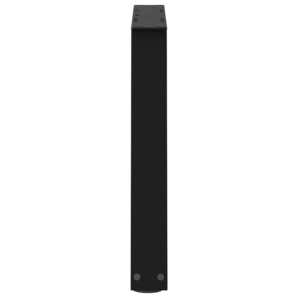 Gambe per Tavolo da Pranzo a V 2 pz Nero 70x(42-43,3)cm Acciaio - homemem39