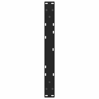 Gambe per Tavolo da Pranzo a V 2 pz Nero 70x(42-43,3)cm Acciaio - homemem39