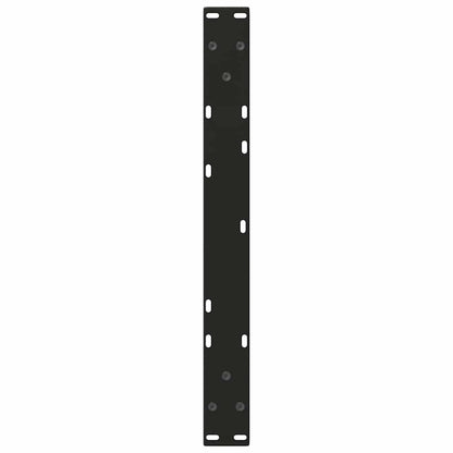 Gambe per Tavolino da Caffè forma V 2 pz Nere 70x(42-43,3) cm