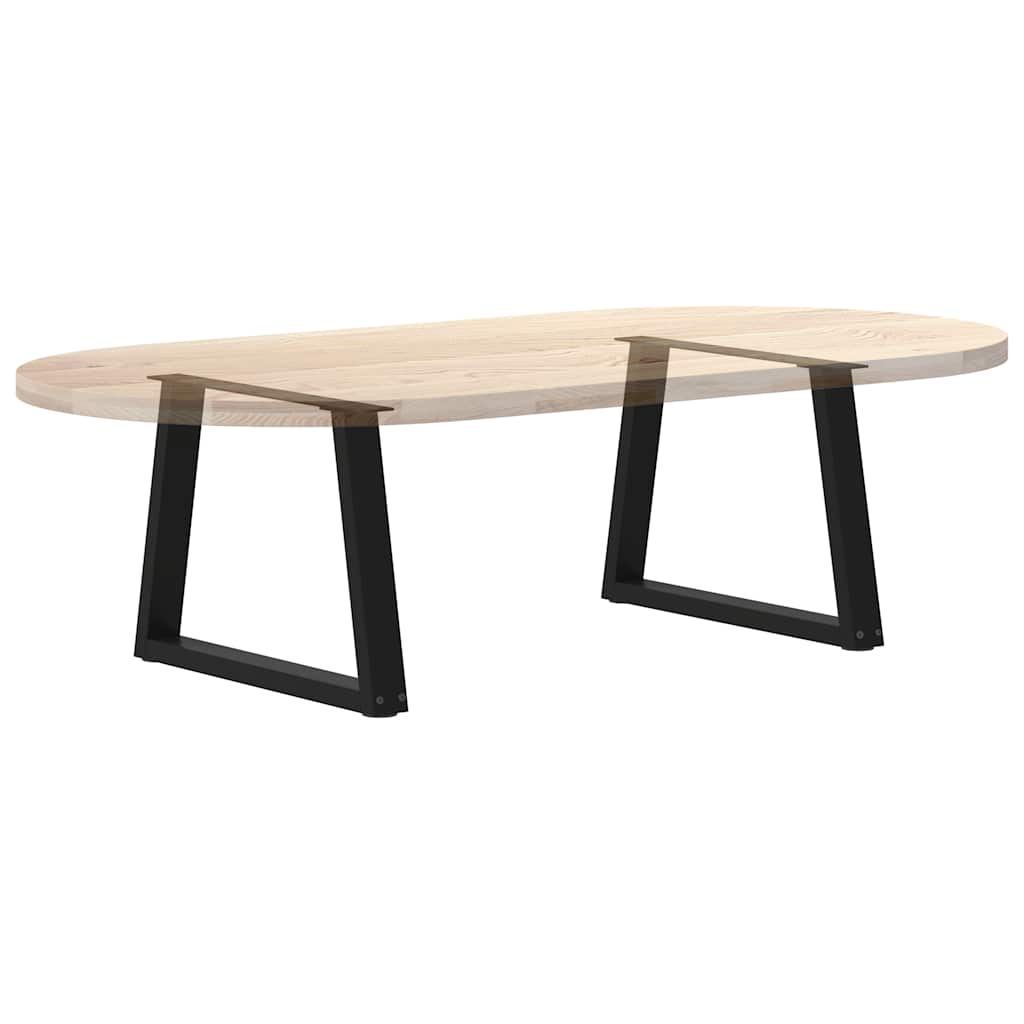 Gambe per Tavolino da Caffè forma V 2 pz Nere 70x(42-43,3) cm