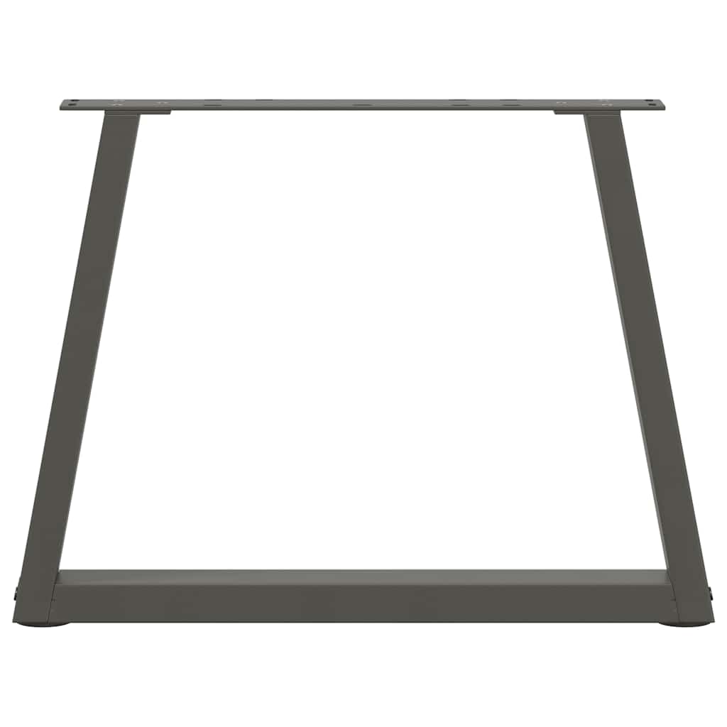 Gambe Tavolino da Caffè forma V 2 pz Antracite 70x(42-43,3) cm