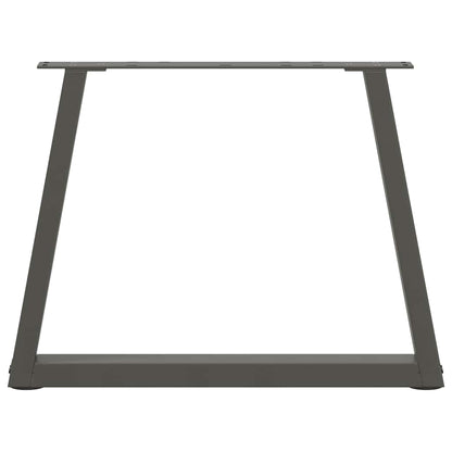 Gambe Tavolino da Caffè forma V 2 pz Antracite 70x(42-43,3) cm