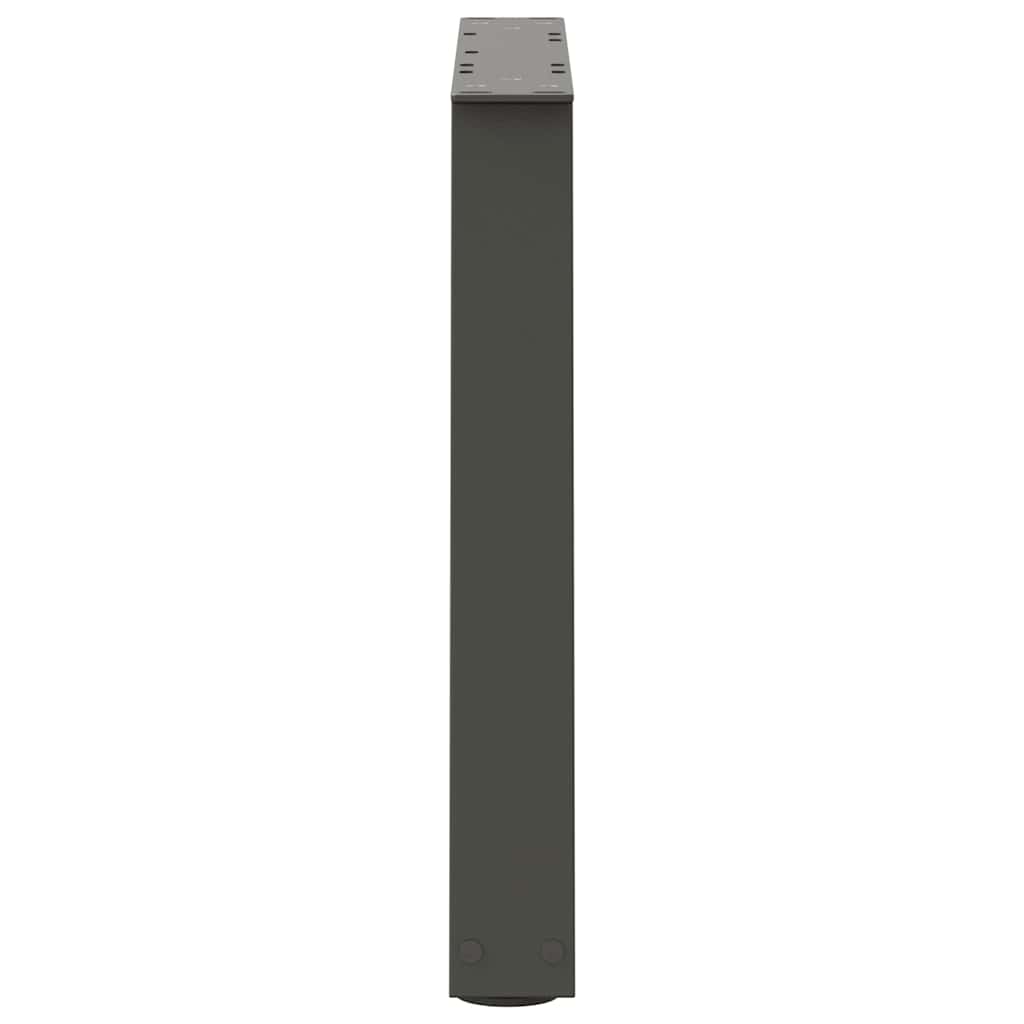 Gambe Tavolino da Caffè forma V 2 pz Antracite 70x(42-43,3) cm
