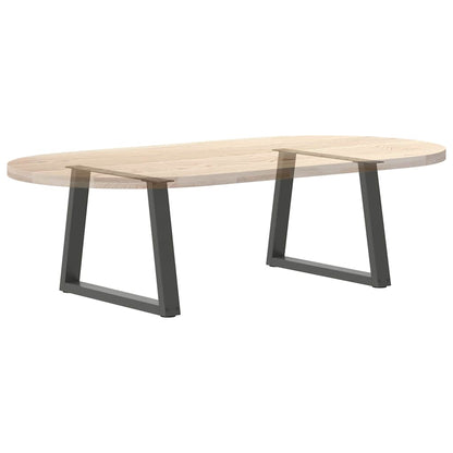 Gambe Tavolo Pranzo a V 2 pz Antracite 70x(42-43,3)cm Acciaio - homemem39