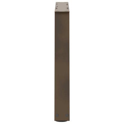 Gambe per Tavolo Pranzo a V 2pz Naturale 70x(42-43,3)cm Acciaio - homemem39