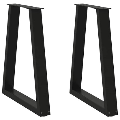 Gambe Tavolino da Caffè a V 2 pz Nero 50x(72-73) cm in Acciaio - homemem39