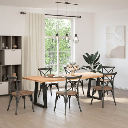 Gambe Tavolino da Caffè a V 2 pz Nero 50x(72-73) cm in Acciaio - homemem39