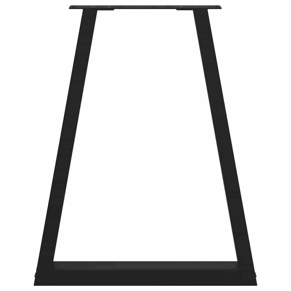 Gambe Tavolino da Caffè a V 2 pz Nero 50x(72-73) cm in Acciaio - homemem39