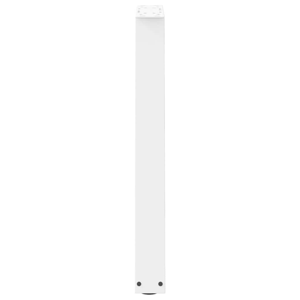 Gambe per tavolo da pranzo a forma di V 2 pz bianche 50x(72-73,3) cm in acciaio | homemem39