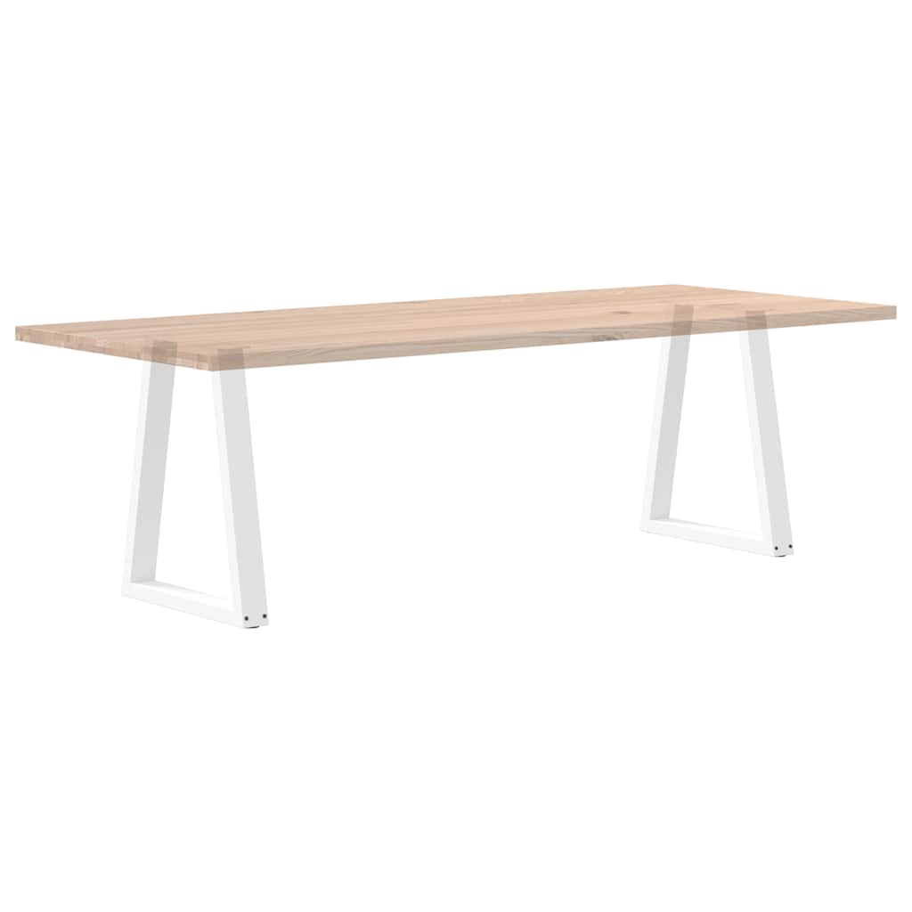 Gambe per tavolo da pranzo a forma di V 2 pz bianche 50x(72-73,3) cm in acciaio | homemem39