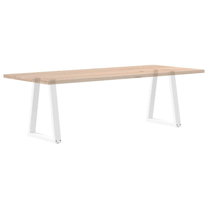 Gambe per tavolo da pranzo a forma di V 2 pz bianche 50x(72-73,3) cm in acciaio | homemem39