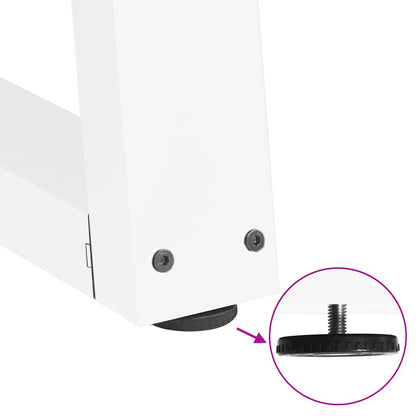 Gambe per tavolo da pranzo a forma di V 2 pz bianche 50x(72-73,3) cm in acciaio | homemem39