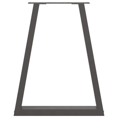 Gambe tavolo da pranzo forma V 2 pz Antracite 50x(72-73,3) cm