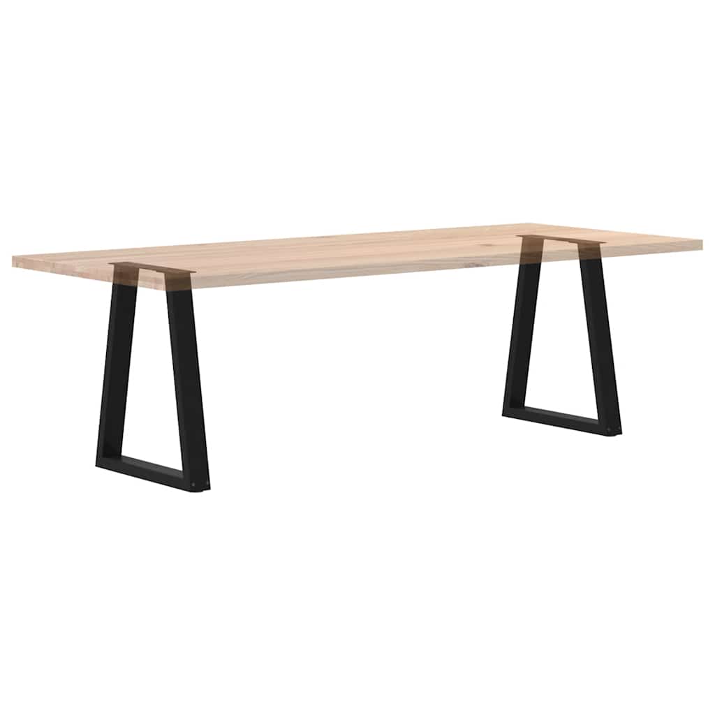 Gambe per tavolo da pranzo forma V 2 pz nere 60x(72-73,3) cm