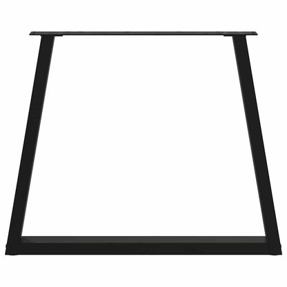 Gambe per Tavolo da Pranzo a V 2 pz Nero 70x(72-73,3)cm Acciaio - homemem39