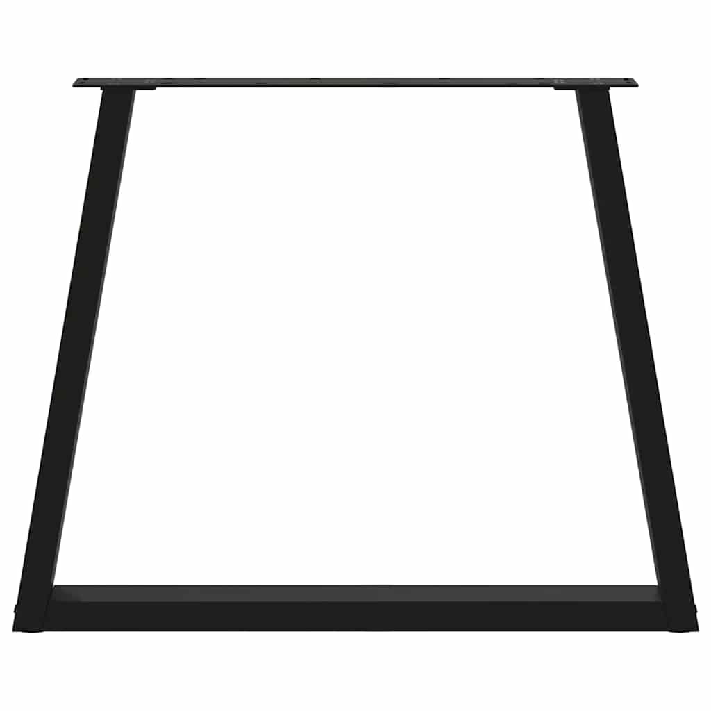 Gambe per tavolo da pranzo forma V 2 pz nere 70x(72-73,3) cm