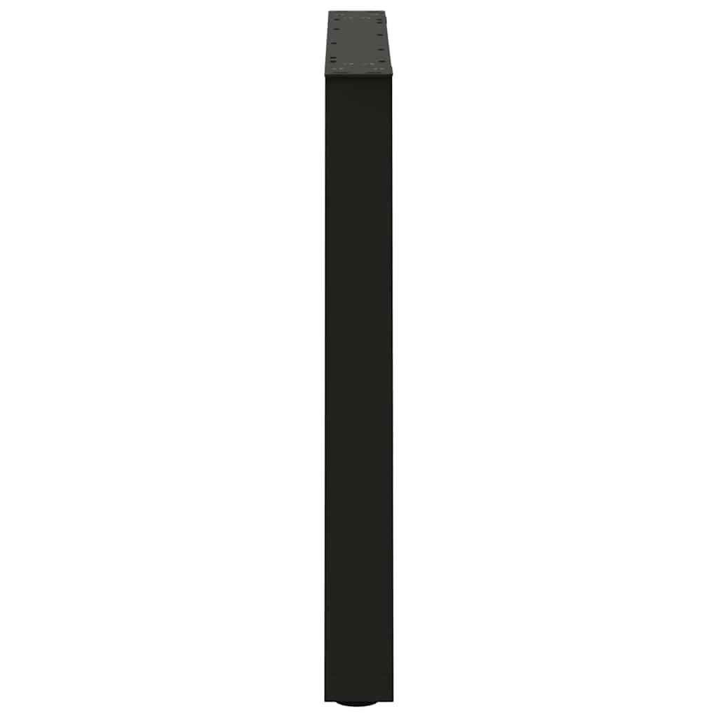 Gambe per tavolo da pranzo forma V 2 pz nere 70x(72-73,3) cm