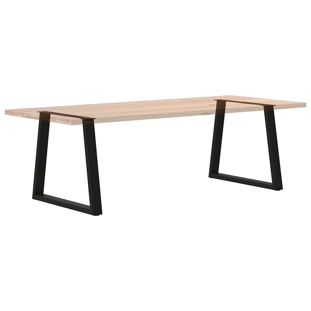Gambe per tavolo da pranzo forma V 2 pz nere 70x(72-73,3) cm