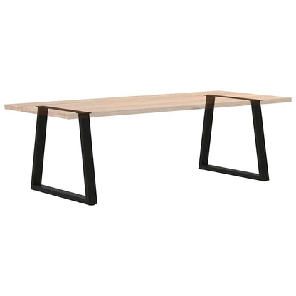 Gambe per tavolo da pranzo forma V 2 pz nere 70x(72-73,3) cm
