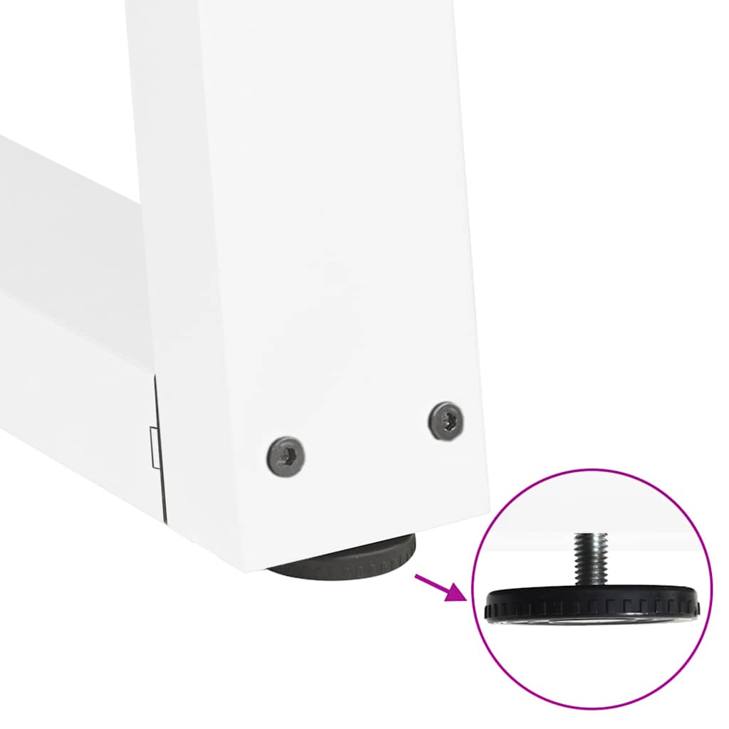 Gambe per tavolo da pranzo forma V 2 pz bianche 70x(72-73,3) cm