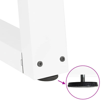 Gambe per tavolo da pranzo forma V 2 pz bianche 70x(72-73,3) cm