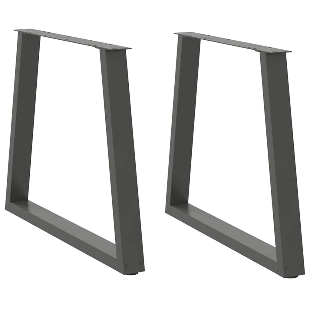 Gambe Tavolo Pranzo a V 2 pz Antracite 70x(72-73,3)cm Acciaio - homemem39